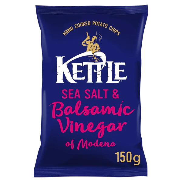 KETTLE CHIPS SEA SALT & BALSAMIC VINEGAR (130g) x 12