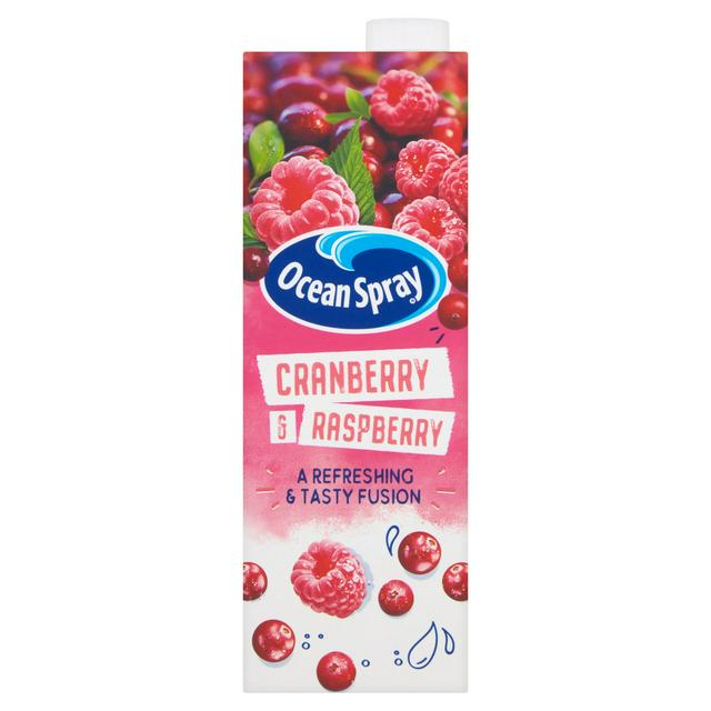 OCEAN SPRAY CRANBERRY & RASPBERRY JUICE DRINK (1L) x 12