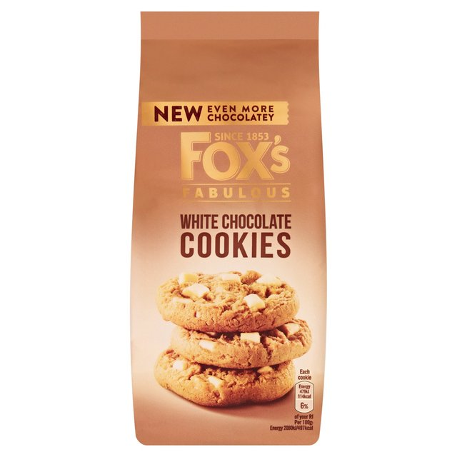 FOX'S WHITE CHOCOLATE CHUNKIE COOKIES (180g) x 8