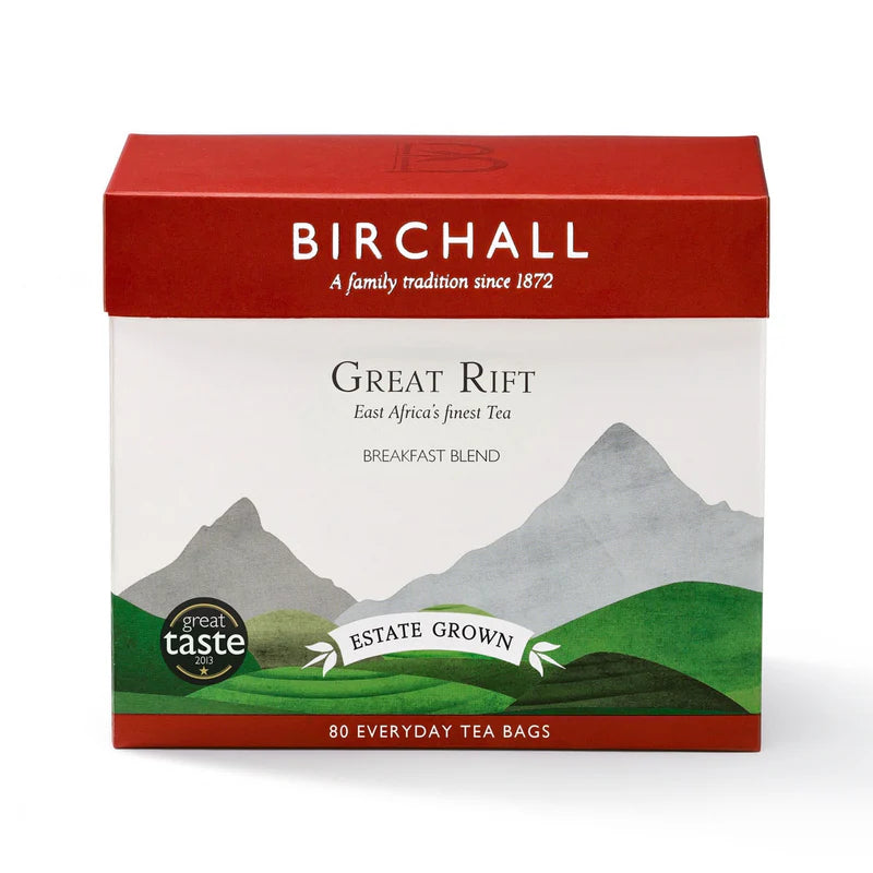 BIRCHALL GREAT RIFT BREAKFAST BLEND EVERYDAY TEA BAGS (80 bags)