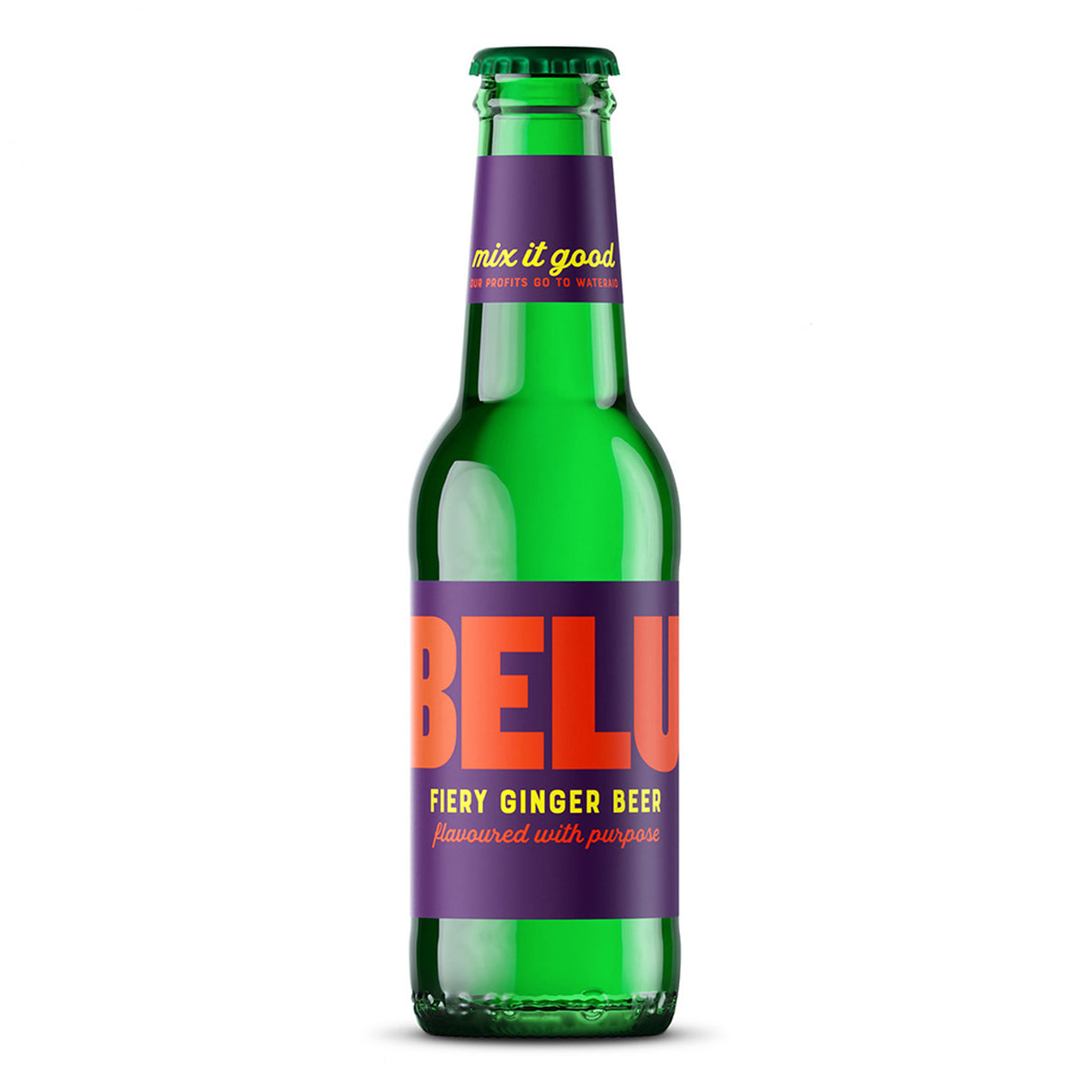 BELU FIERY GINGER BEER GLASS BOTTLES (200ml) x 24