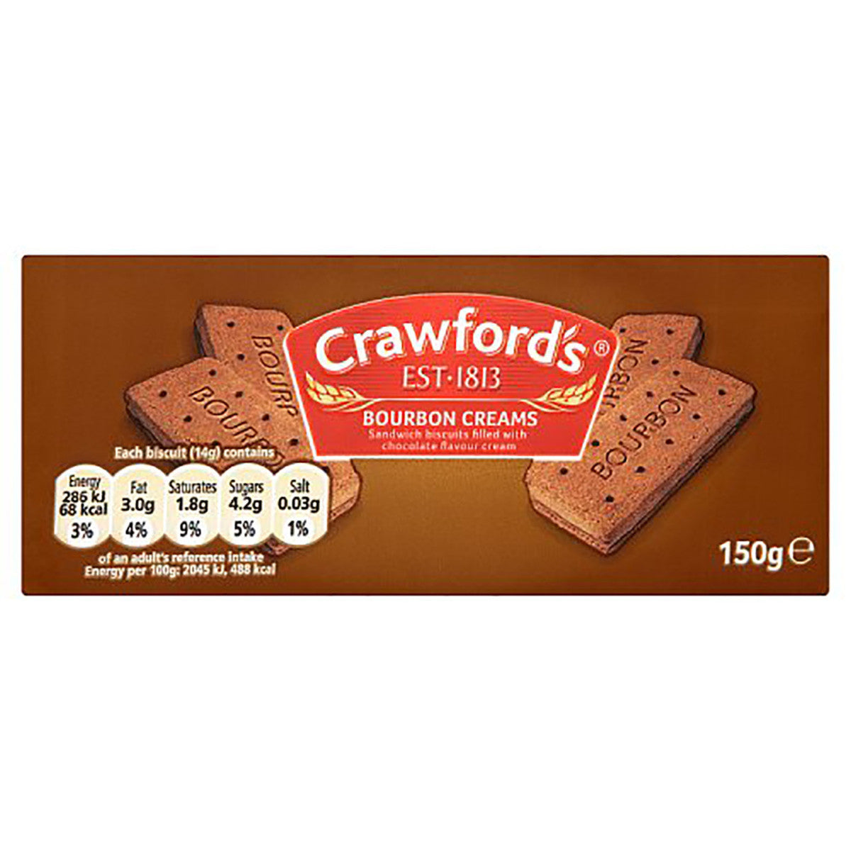 CRAWFORD'S BOURBON CREAMS (150g) x 12