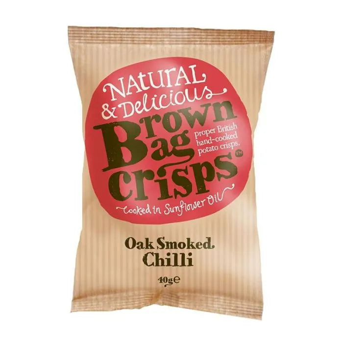 BROWN BAG OAK SMOKED CHILLI CRISPS (40g) x 20