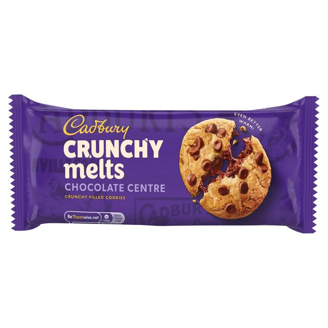 CADBURY CRUNCHY MELTS CHOCOLATE CENTRE COOKIES (156g) x 12