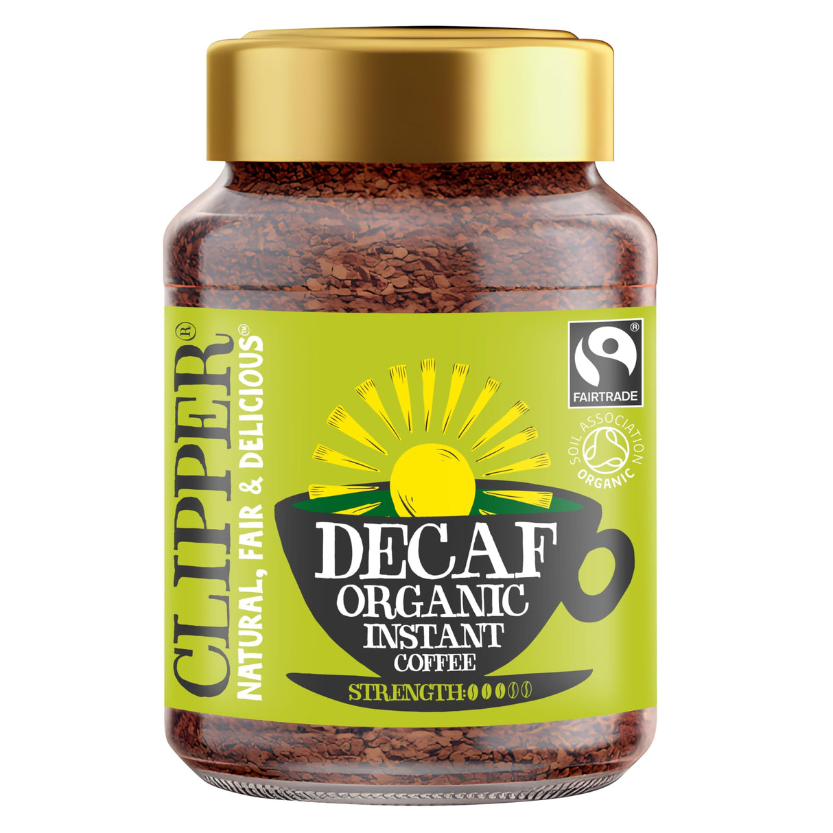 CLIPPER DECAF INSTANT ORGANIC COFFEE JARS (100g) x 6