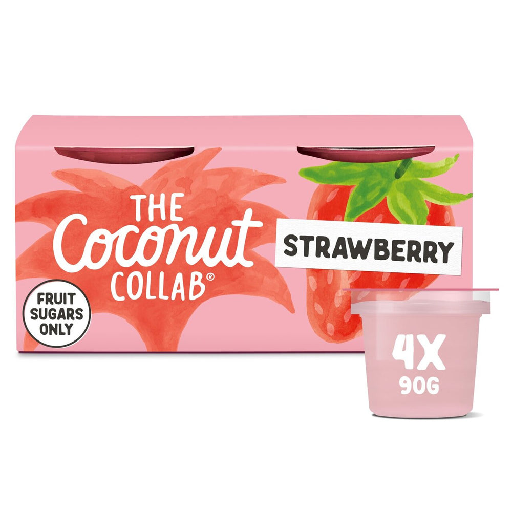 THE COCONUT COLLAB STRAWBERRY YOGHURTS (90g) x 4