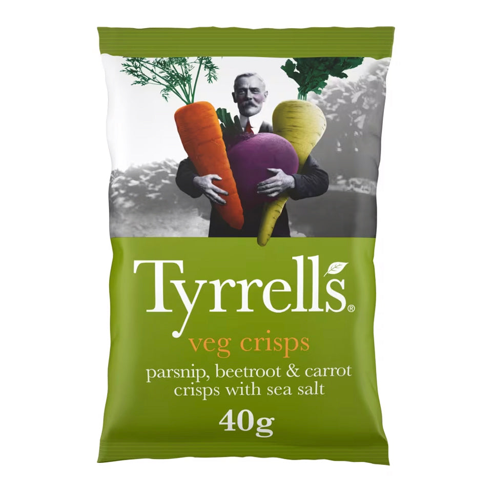 TYRRELLS MIXED VEGETABLE CRISPS (40g) x 24