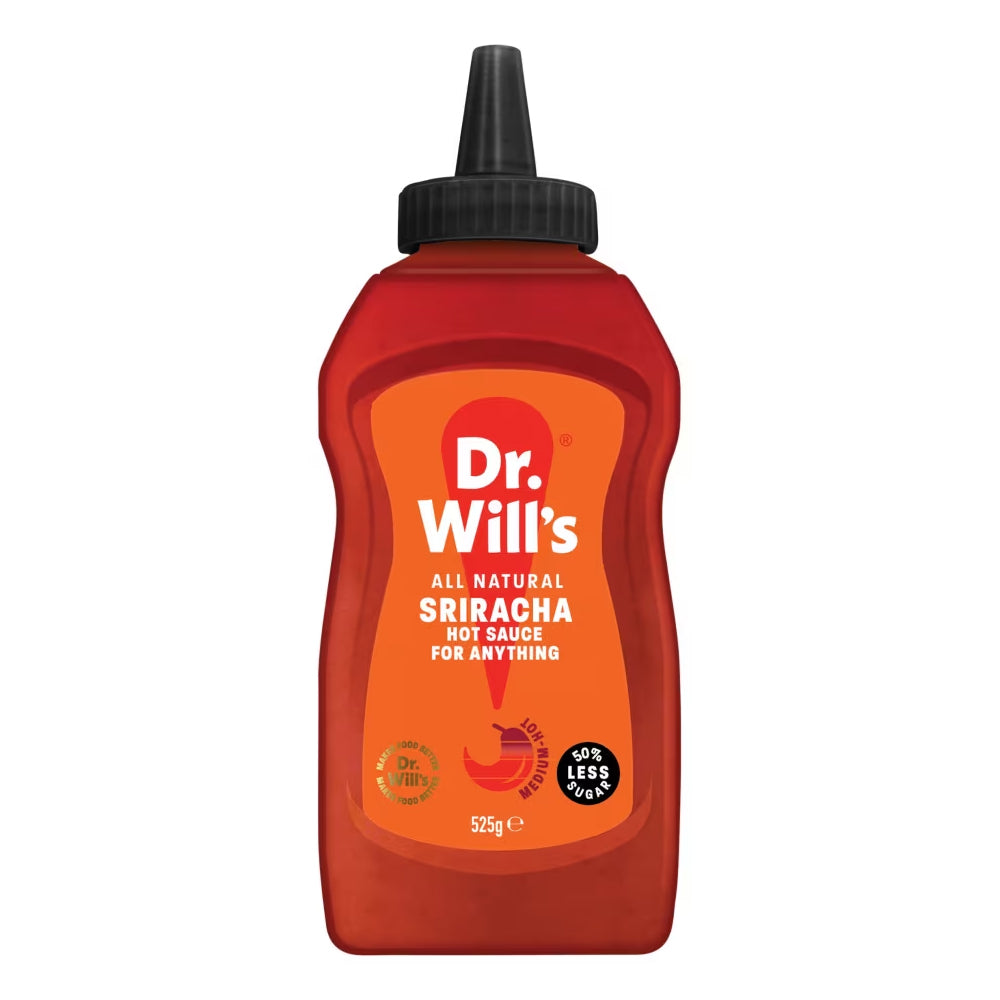 DR WILL'S ALL NATURAL SRIRACHA HOT SAUCE SQUEEZY TUBE (270g)