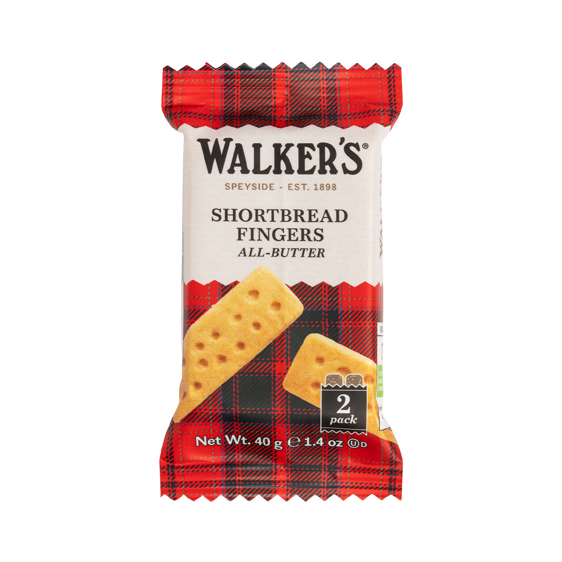 WALKERS SHORTBREAD FINGERS TWIN PK (40g) x 24