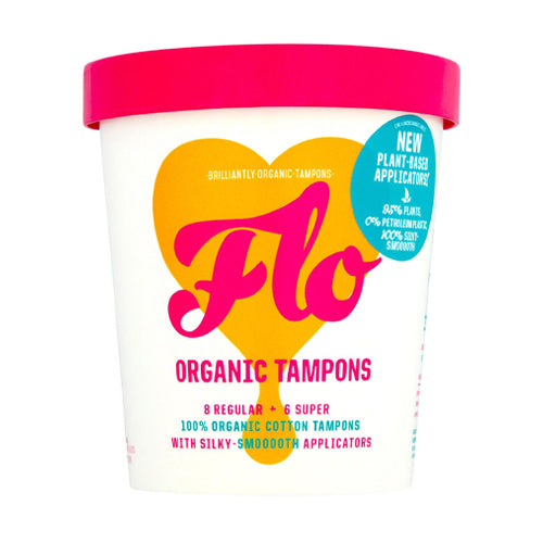 FLO APPLICATOR ORGANIC TAMPONS COMBO PACK x 80