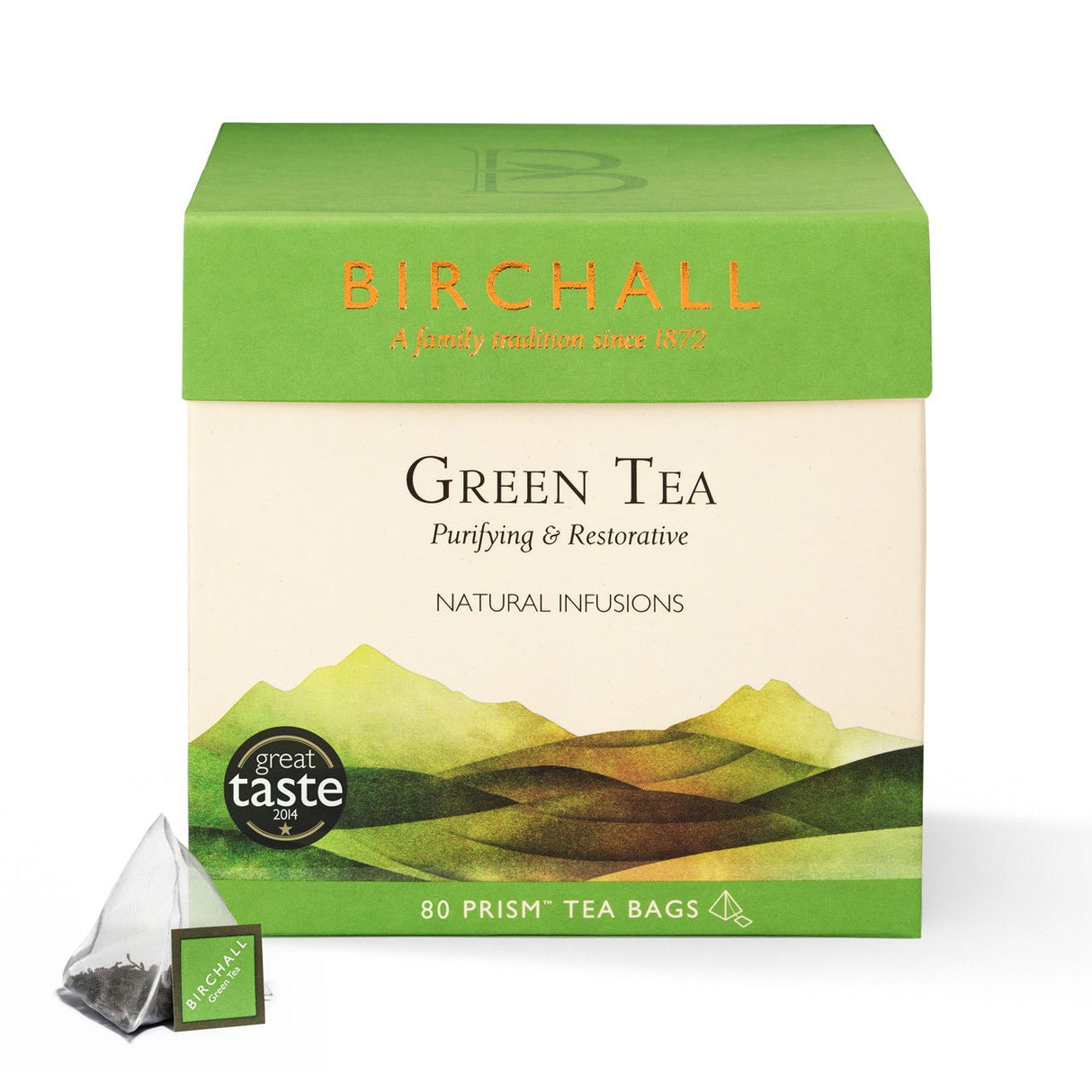 BIRCHALL PRISM GREEN TEA BAGS (80 bags)