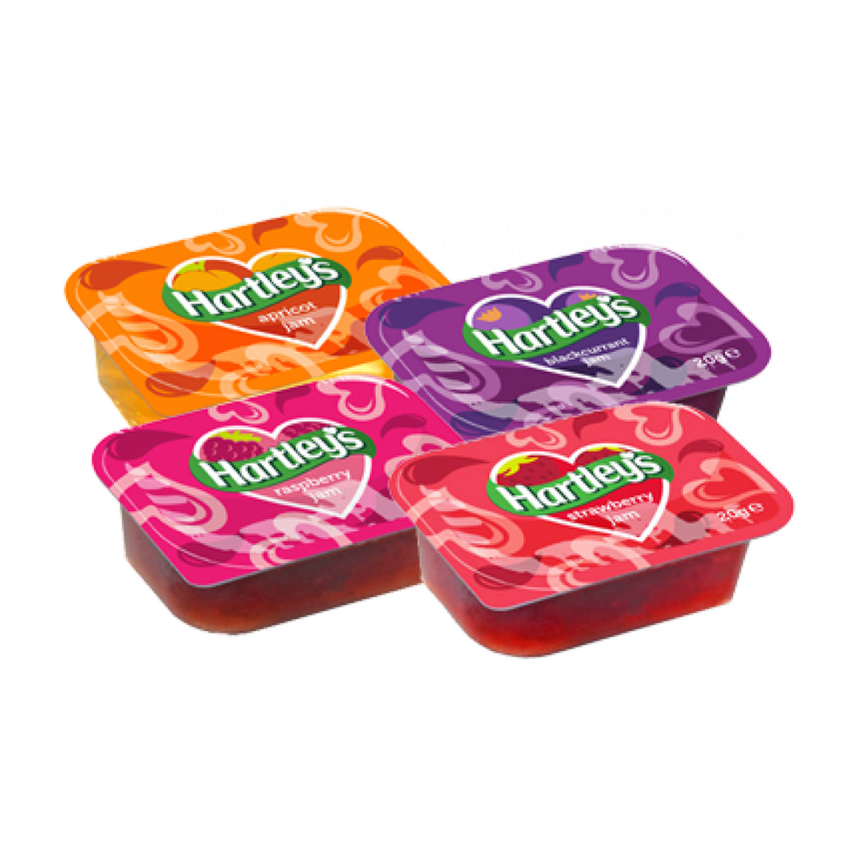 HARTLEY'S CLASSIC ASSORTED JAM PORTIONS (PLASTIC) x 100