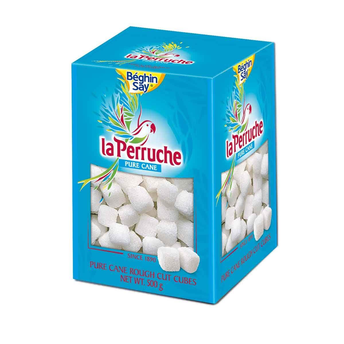 LA PERRUCHE ROUGH CUT WHITE PURE CANE SUGAR CUBES (500g)