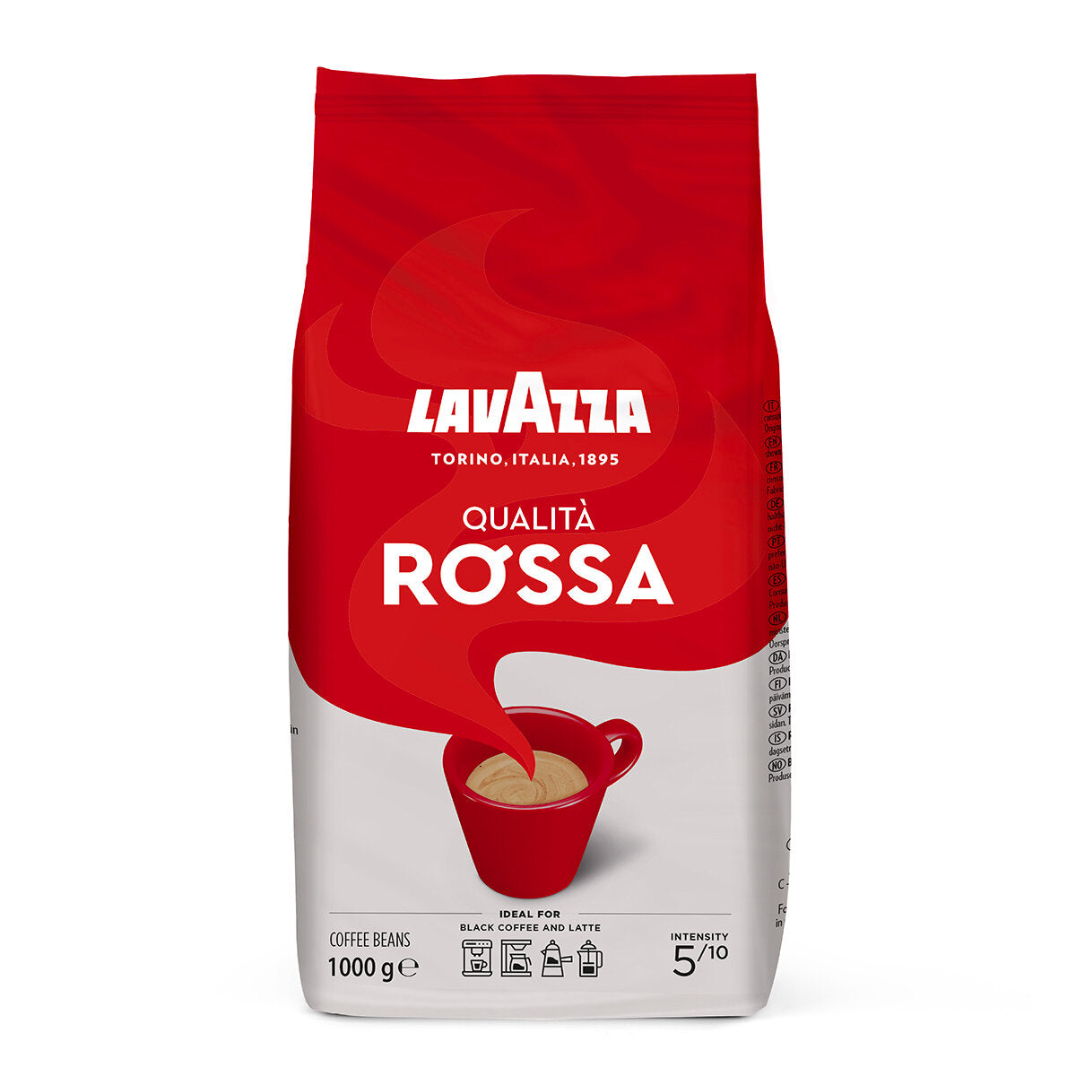 LAVAZZA QUALITA ROSSA COFFEE BEANS (1kg) x 6