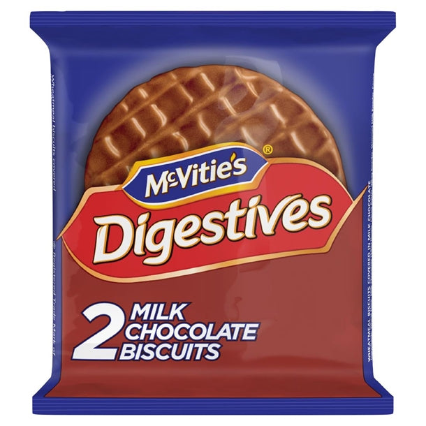 McVITIE'S MILK CHOCOLATE DIGESTIVES MINI PACKS (2-pack) x 24