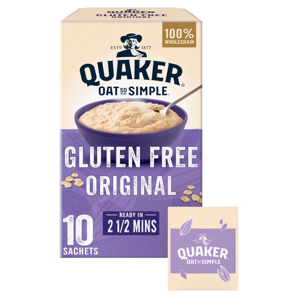 QUAKER OAT SO SIMPLE GLUTEN FREE PORRIDGE SACHETS (35g) x 10