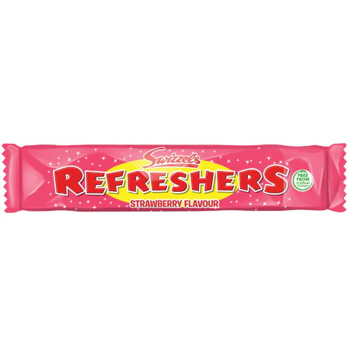 SWIZZELS REFRESHERS STRAWBERRY FLAVOUR CHEW BAR (18g) x 60