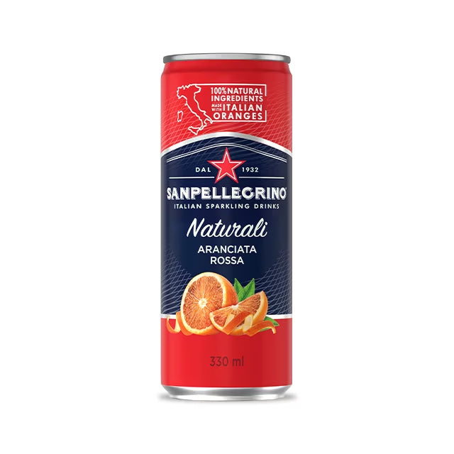 SAN PELLEGRINO SPARKLING BLOOD ORANGE CANS (330ml) x 24 – Zepbrook