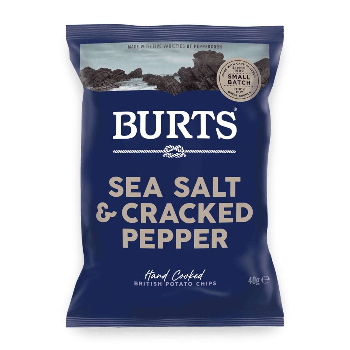 BURTS CHIPS SALT & BLACK PEPPER CRISPS (150g) x 10