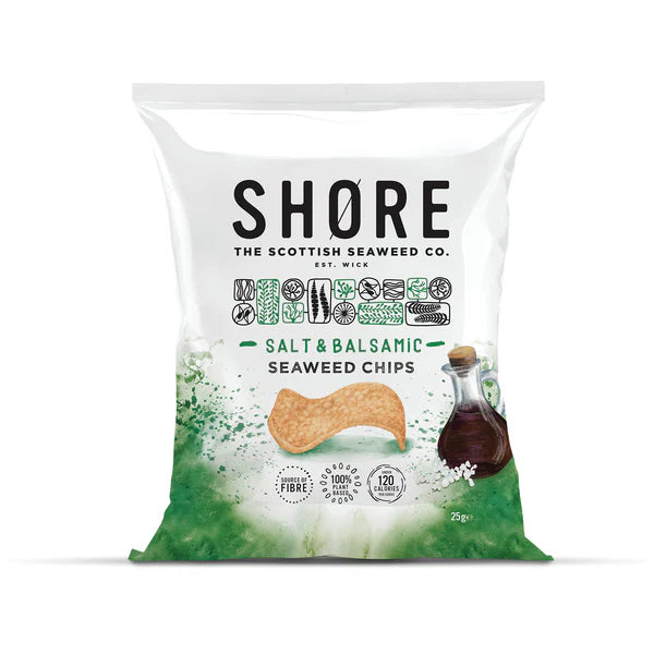 SHORE SALT & BALSAMIC SEAWEED CHIPS (25g) x 14