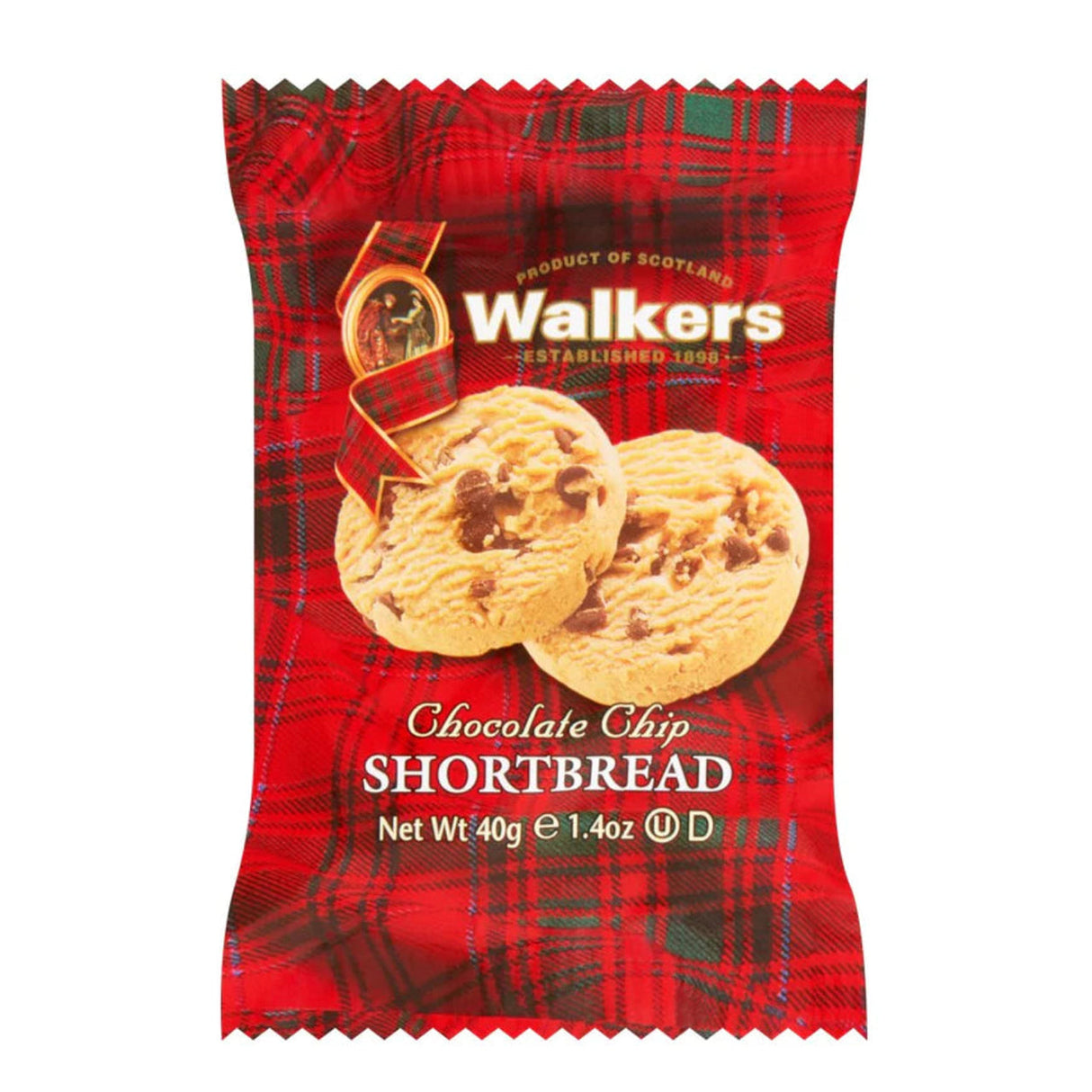 WALKERS CHOC CHIP SHORTBREAD MINI PACK (40g) x 20