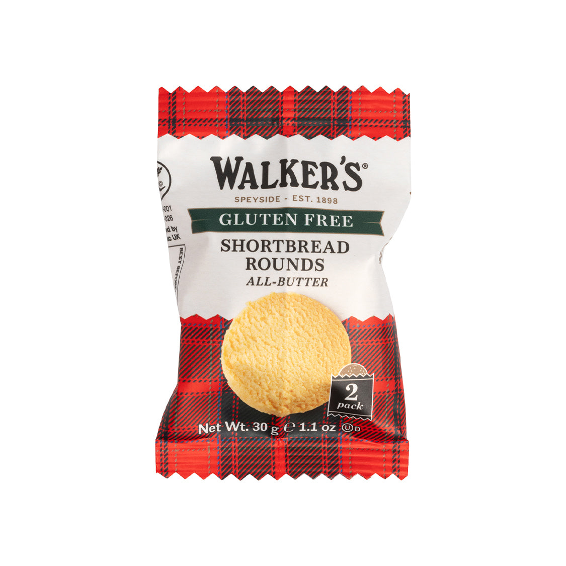 WALKERS GLUTEN FREE SHORTBREAD MINI PACKS (2-pack) x 60