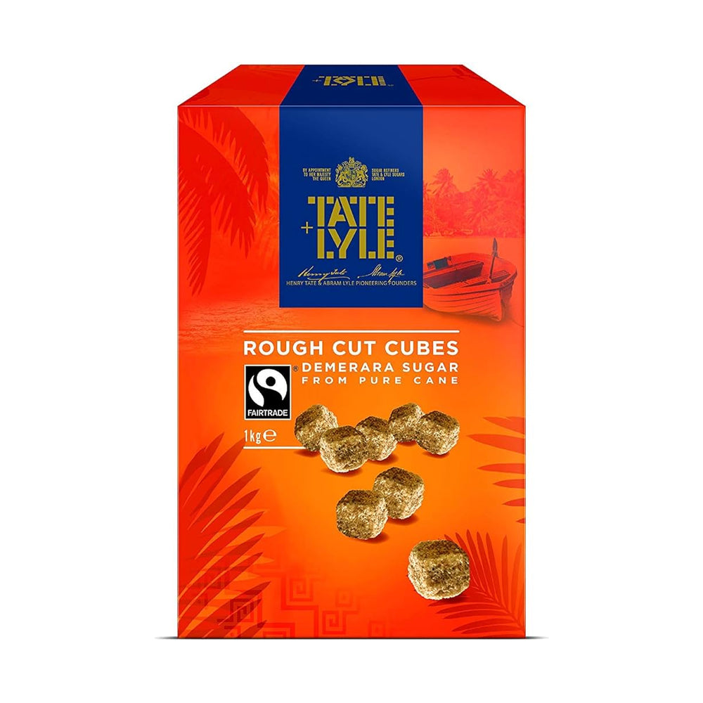 TATE & LYLE DEMERARA FAIRTRADE ROUGH CUT SUGAR CUBES (1KG)