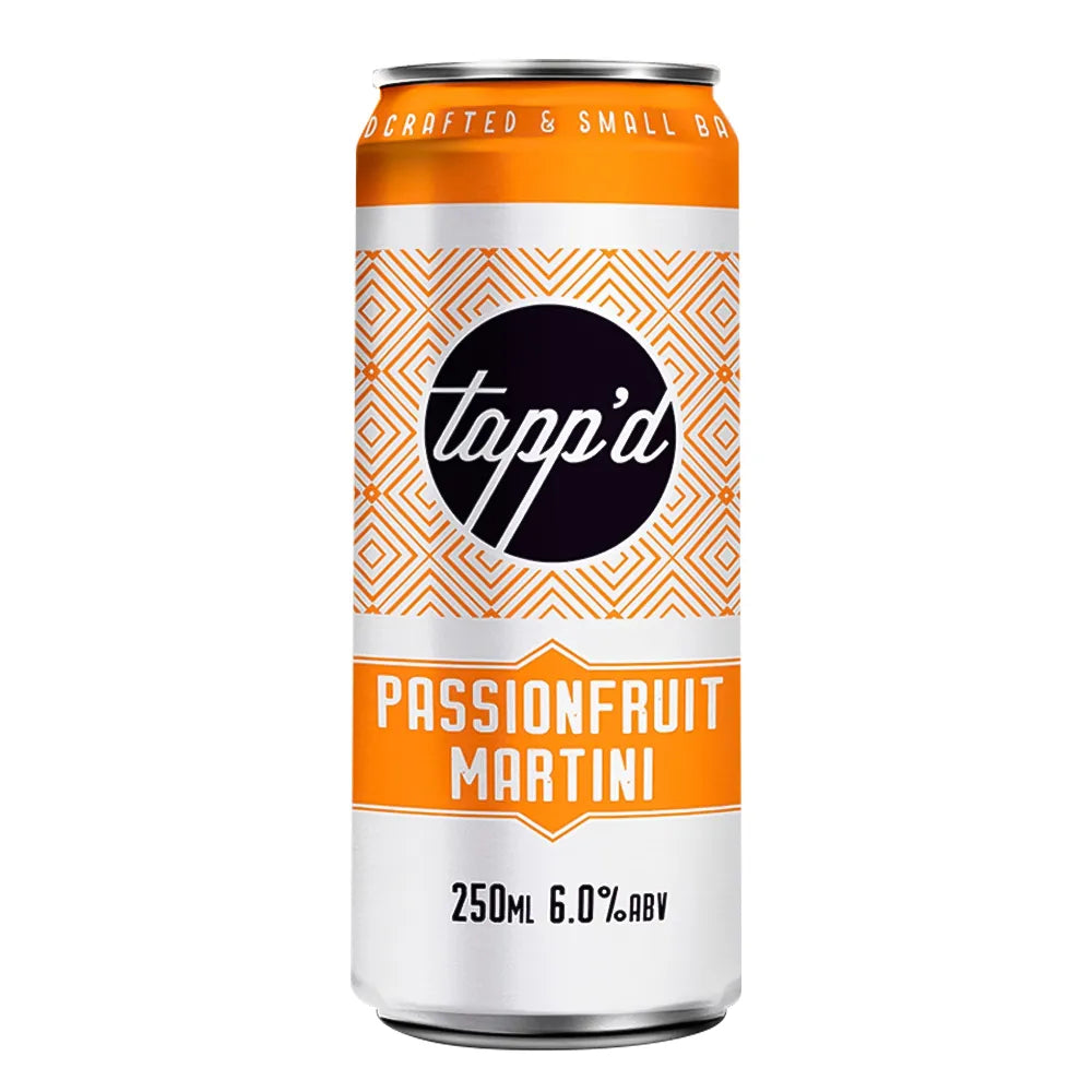 TAPP’D PASSIONFRUIT MARTINI COCKTAIL CANS (250ml) x 12