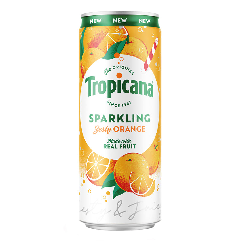 TROPICANA SPARKLING ZESTY ORANGE (250ml) x 12