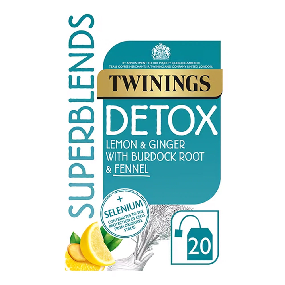 TWININGS SUPERBLEND DETOX ENVELOPED TEA BAGS (20 bags)