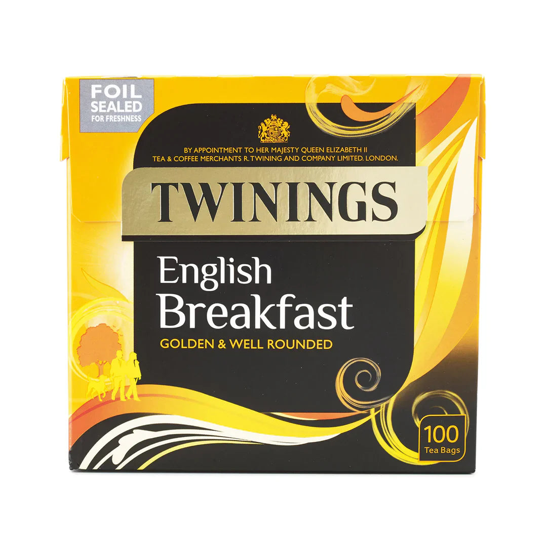 TWININGS ENGLISH BREAKFAST TEA BAGS (100 bags)