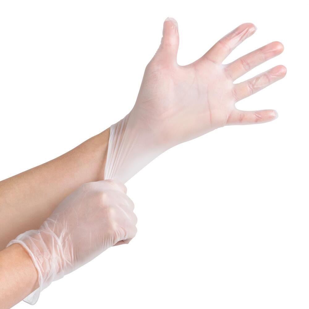 DISPOSABLE VINYL GLOVES POWDER FREE SMALL x 100