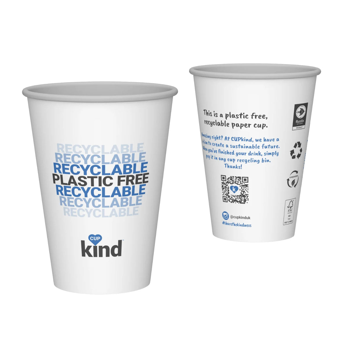 CUP KIND SINGLE WALL PLA COMPOSTABLE COLD DRINK CUPS (7oz/200ml) x 1000