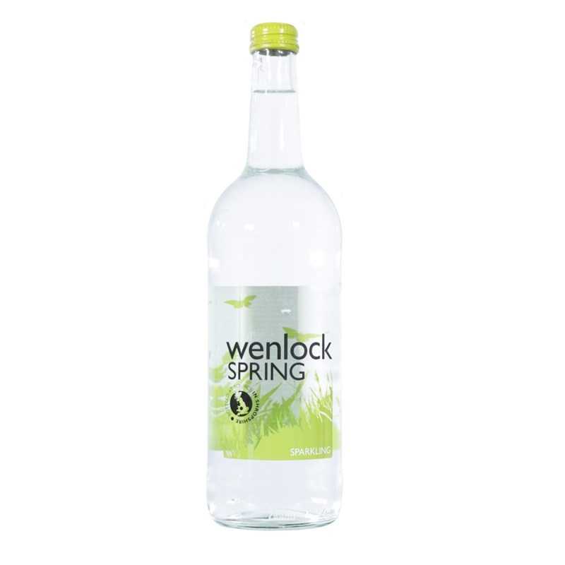 WENLOCK SPRING SPARKLING GLASS WATER BOTTLES (750ml) x 12