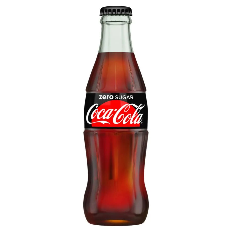 COKE ZERO ICON GLASS BOTTLES (330ml) x 24